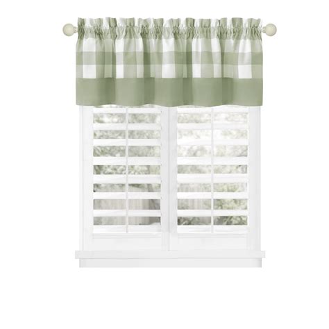 Woven Trends Buffalo Plaid Valances For Windows Short Curtains For