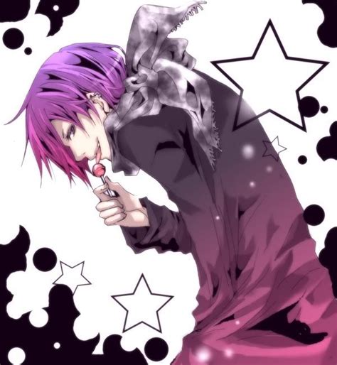 Purple Hair Anime Men Pinterest