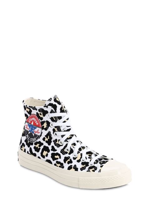 Converse Logo Play Chuck 70 Leopard Print Canvas High Top Sneakers