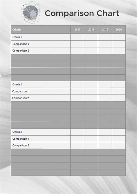 10+ Comparison Chart free template in PSD | shop fresh