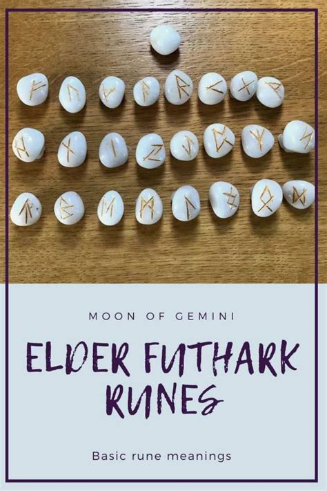 Basic Rune Meanings Elder Futhark Runes Moon Of Gemini