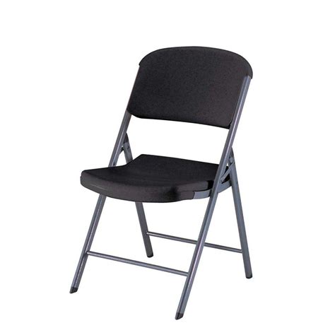 Lifetime Black Folding Chair Set Of 4 80187 The Home Depot