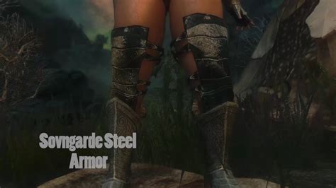 Skyrim Hdt Armors Sovngarde Steel Armor Youtube