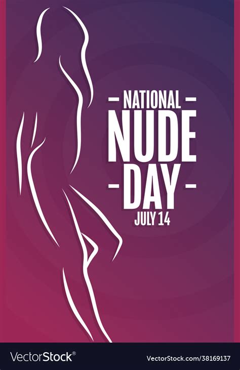National Nude Day July Holiday Concept Vector Image