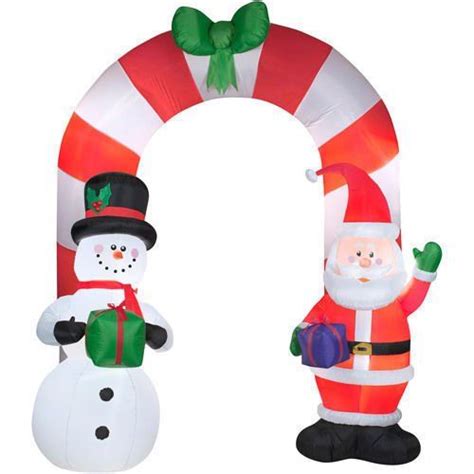 9 Santa And Snowman Archway Inflatable Airblown Holiday Presents