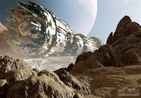 Alien World Rock Formations Moon Planet Mountains Hd Wallpaper