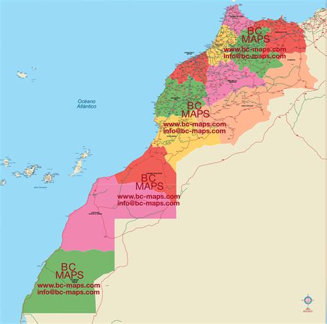Google satellite map of morocco. Morocco Regions Map