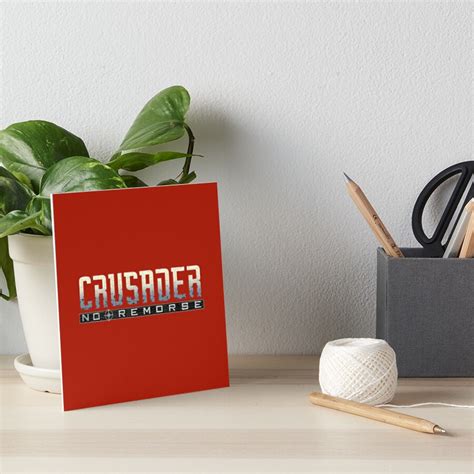 Crusader No Remorse Logo Art Board Print By Arendstudios Redbubble