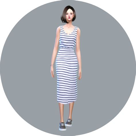Sims 4 Ccs The Best Casual Sleeveless Dress By Marigold