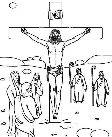 Christ On The Cross Coloring Pages