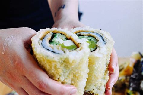 Vegan Deep Fried Crispy Sushi Taco Rolls Recipe Zuckerandjagdwurst