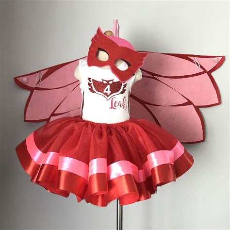 Pj Masks Inspired Tutu Outfit Owlette Tutu Skirt Pj Masks Birthday