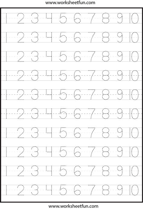 Number Tracing Tracing Worksheets Preschool Printable Preschool