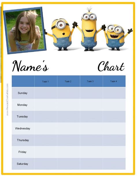 Free Behavior Charts With The Minions Behaviour Chart Printable