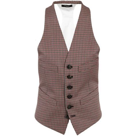 Checked Vest Liked On Polyvore Featuring Outerwear Vests Red