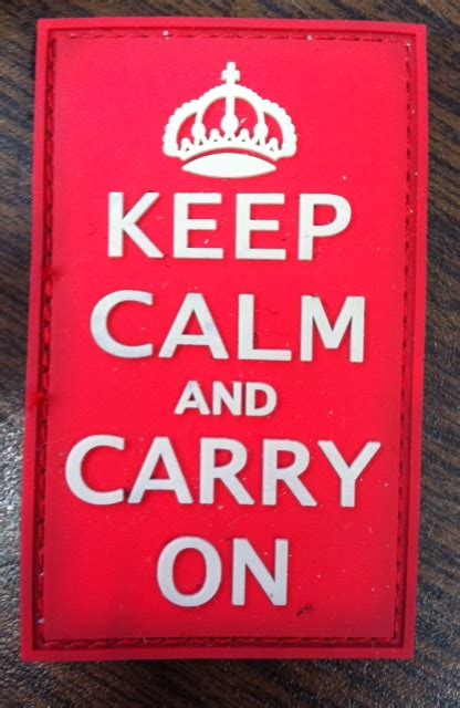 Keep Calm And Carry On Pvc Patch
