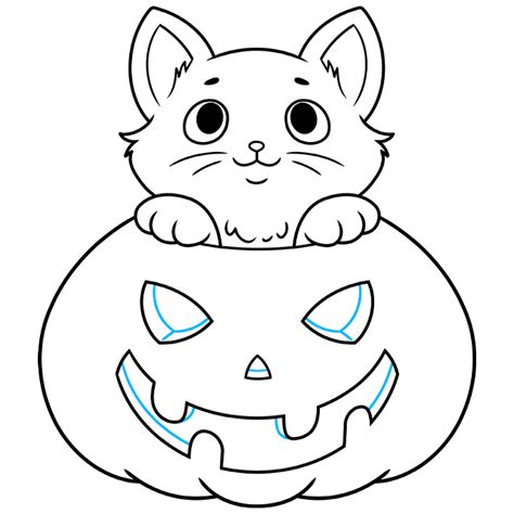 How To Draw A Halloween Cat Really Easy Drawing Tutorial