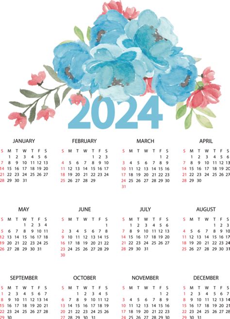 New Year Calendar Font Flower For Printable 2022 Calendar For New Year