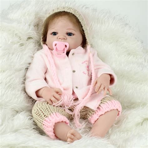 Npkcollection 55cm 22 Silicone Reborn Baby Girl Doll Lifelike Newborn