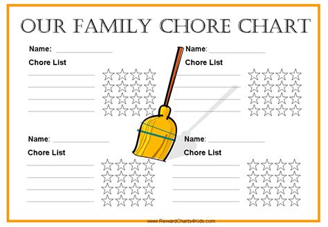 Chore Chart For Multiple Kids Chart Examples