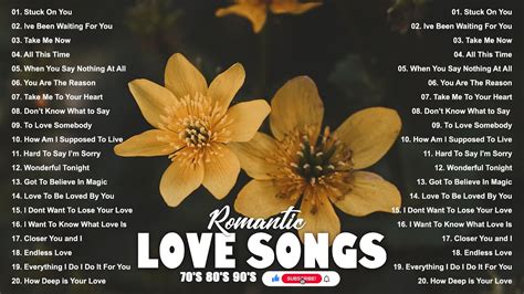 Most Beautiful Love Songs Of All Time Melow Falling In Love Songs