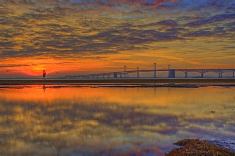 Chesapeake Bay Bridge Reflection Sunrise Flickr