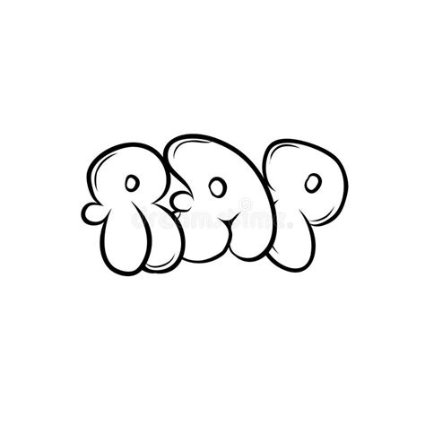 Rap Hip Hop Music Party Illustration In Graffiti Style Lettering Logo