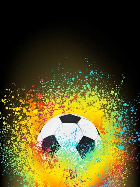 Abstract Background With A Soccer Stock Vector Colourbox