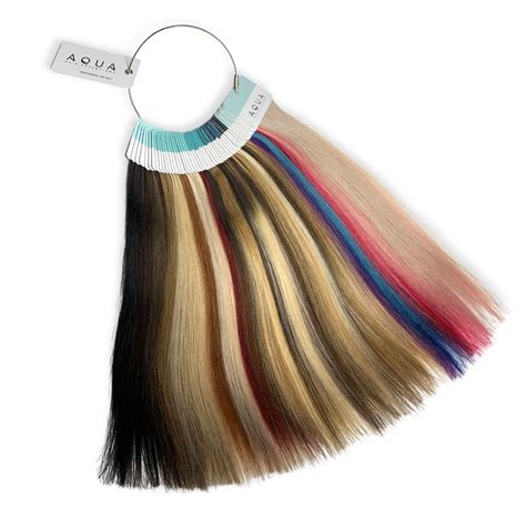 Professional Color Ring Aqua Hair Extensions Aqua Hair Extensions