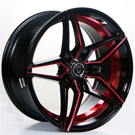 This video will show you simple steps to resolve the. 18" Staggered Marquee Wheels 3259 Black Red Inner Extreme ...