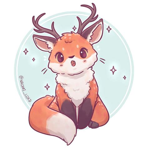 Pin By Oswald Strider On Foxes Cute Animal Drawings Kawaii Animal