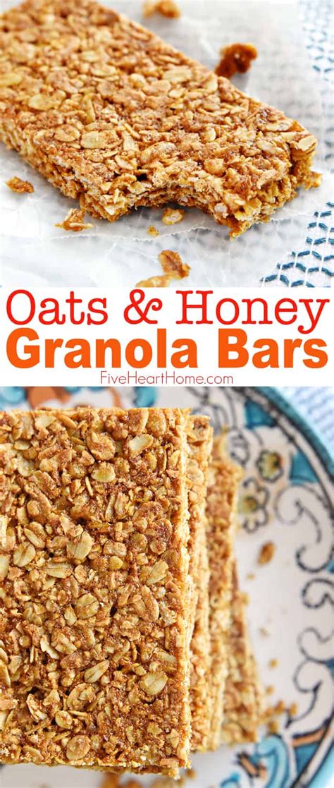 Add milk mixture to oat mixture; Oats and Honey Granola Bars ~ these homemade, all-natural ...