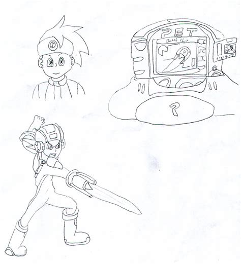 Megaman Nt Warrior Sketches By Rollzero On Deviantart