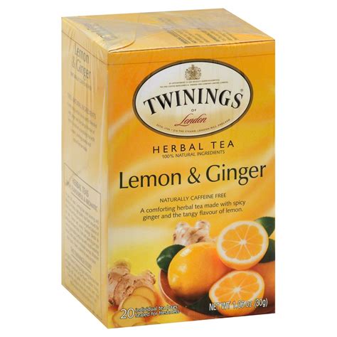 Twinings Lemon And Chinese Ginger Herbal Tea Shop Tea At H E B