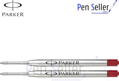 Parker Ballpoint Ball Pen Refill Red Ink Medium Point X 2 Refills
