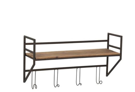 Maybe you would like to learn more about one of these? Porte manteau murale 4 crochets métal marron et étagère ...