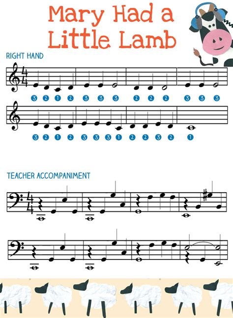 How many of these can you play? Mary Had A Little Lamb Easy Piano Music - Let's Play Music