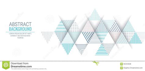 Abstract Blue Triangle Line Stripe Pattern Background Stock Vector