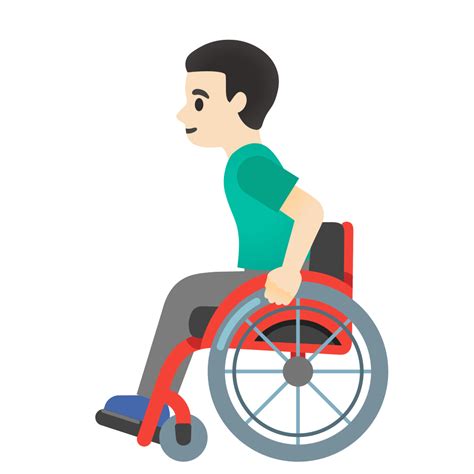 👨🏻‍🦽 Man In Manual Wheelchair Light Skin Tone Emoji