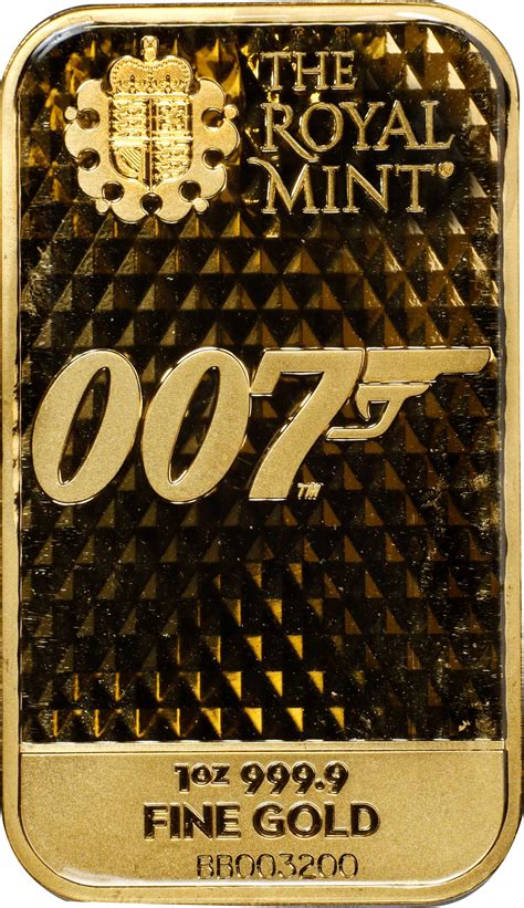 1 Oz 31 104 G AGW James Bond 007 Diamonds Are Forever 1 Oz Gold Bar