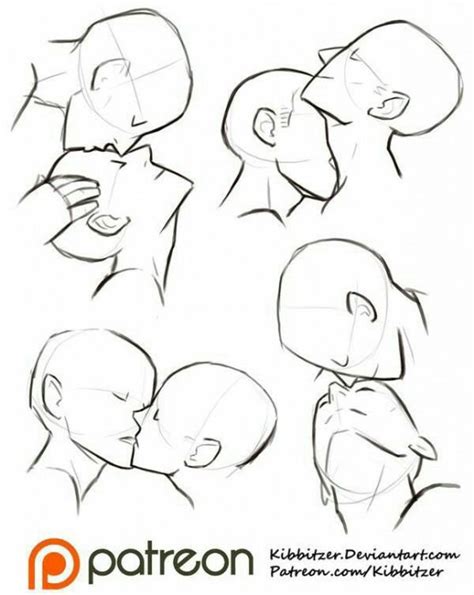 Forehead kiss line art drawing in black and white canvas. Couple two people relationship kissing kiss lips neck head ...