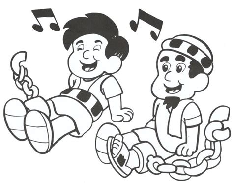 Church house collection has paul and silas coloring pages for kids to color during children's church or sunday school. Coloring Page Paul And Silas In Jail - Coloring Home