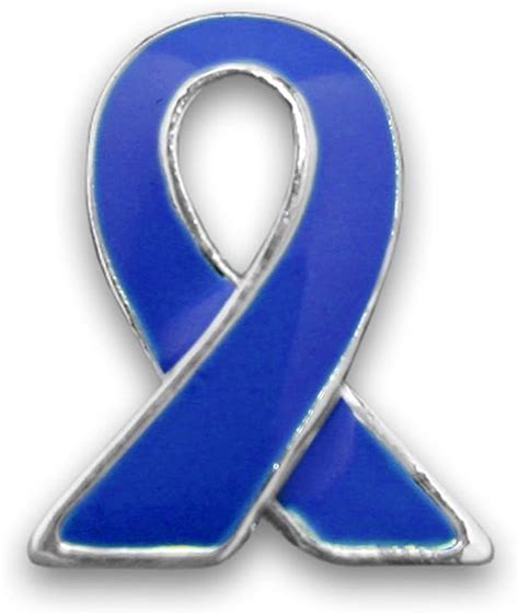 Dark Blue Awareness Lapel Ribbon Pin Ribbon Pins For