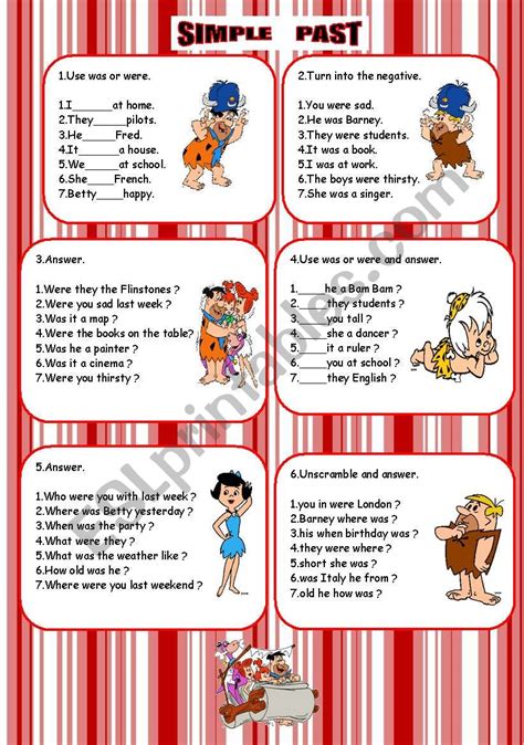 Simple Past Was Were Esl Worksheet By Bermudenze