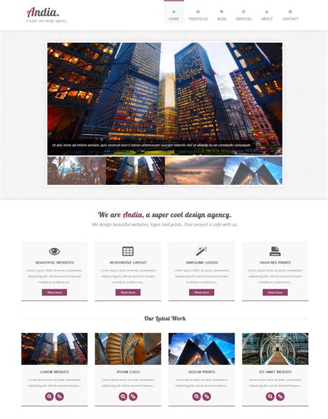 Andia Bootstrap Template Template Scout