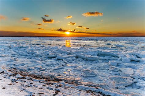 Long Island Sound In Winter Photograph By Sean Mills