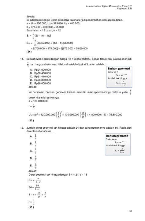 Documents similar to latihan soal dan pembahasan logaritma sma kelas x. Soal Simulasi Unbk Smk 2019 Matematika Dan Jawabannya ...