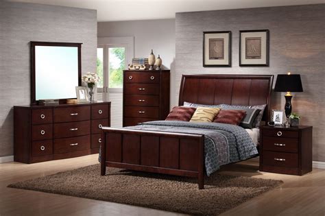 New modern grey 5 pieces bedroom set w/ king size led lighted headboard bed ia69. Barton Brown King Size Modern Bedroom Set | See White