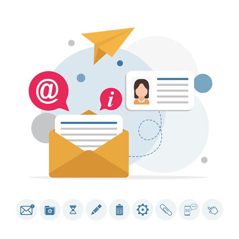 Email message infographic with icons 1394980 Vector Art at Vecteezy