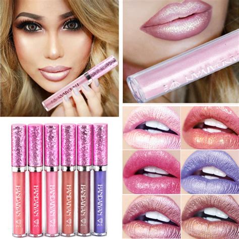 Handaiyan Colors Glitter Lip Gloss Liquid Shimmer Matte Lipstick